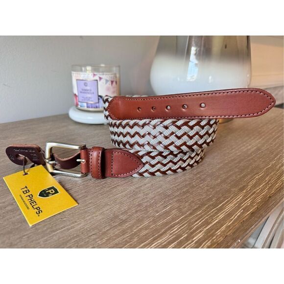 TB Phelps NWT Braided Belt Men’s Size 42 - Picture 1 of 8